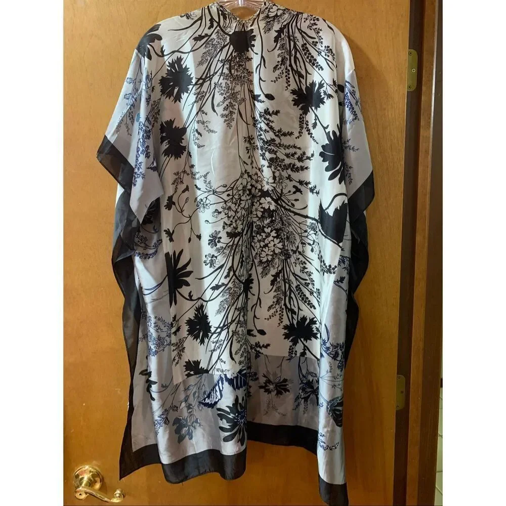 Black Gray Kimono #casual wear #all seasons #kimono